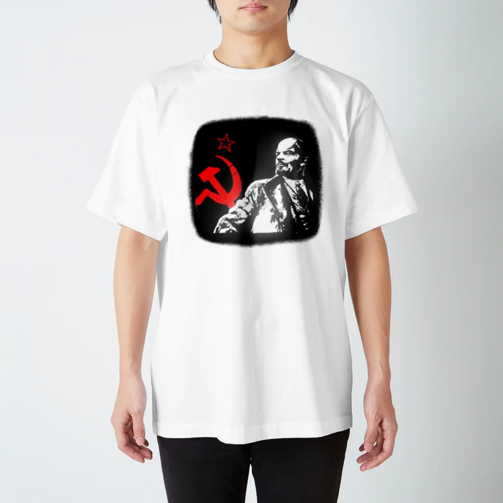 ☭C•ML印刷社｜赤毛龙印刷社☭のレーニンじいさん☆Grandpa Lenin スタンダードTシャツ