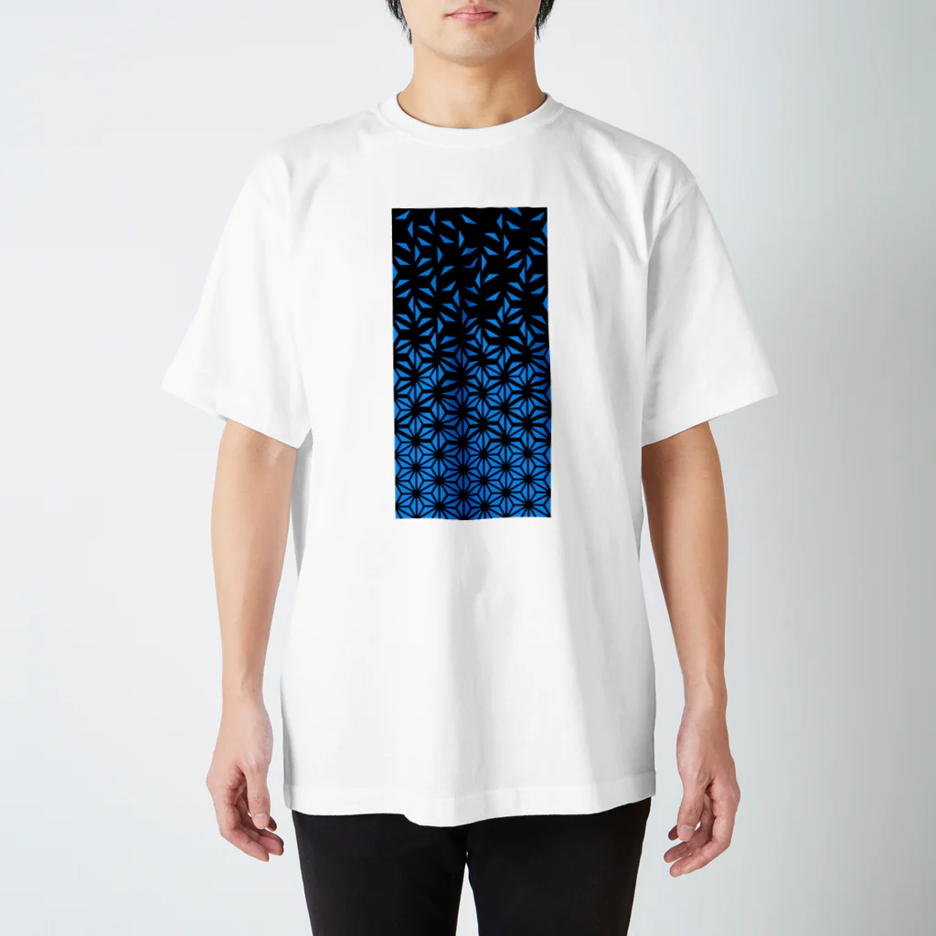 bonnylochの麻の葉_Blue スタンダードTシャツ