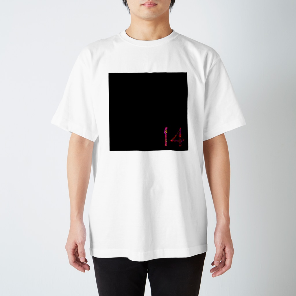 illustrator_E14の14【ダリア】黒 Regular Fit T-Shirt