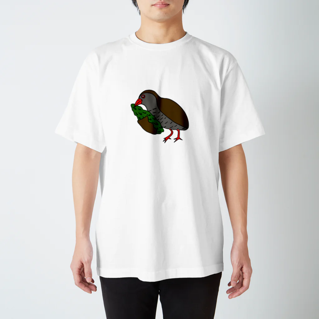 呱呱の飛べない鳥ヤンバルクイナとゴーヤ スタンダードTシャツ