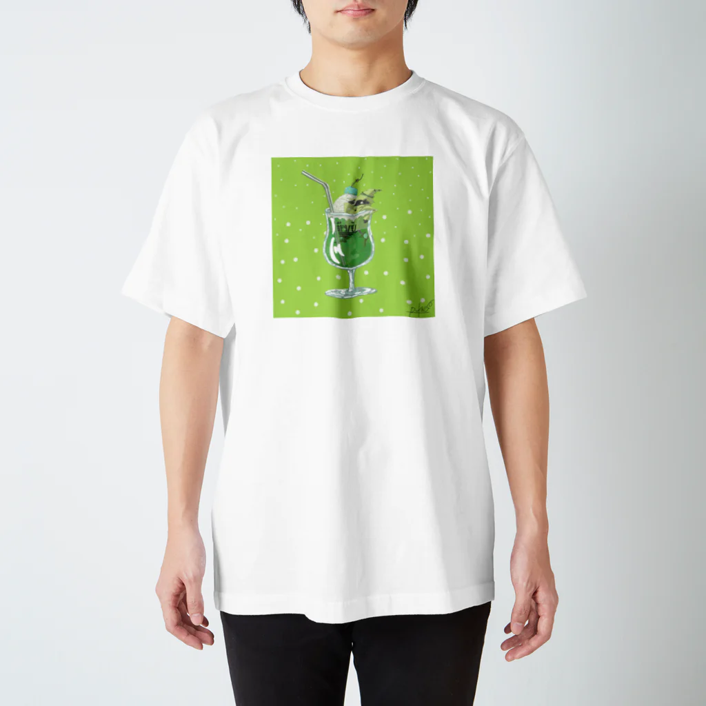 Lukaの喫茶ミドリノモノ(背景あり) スタンダードTシャツ