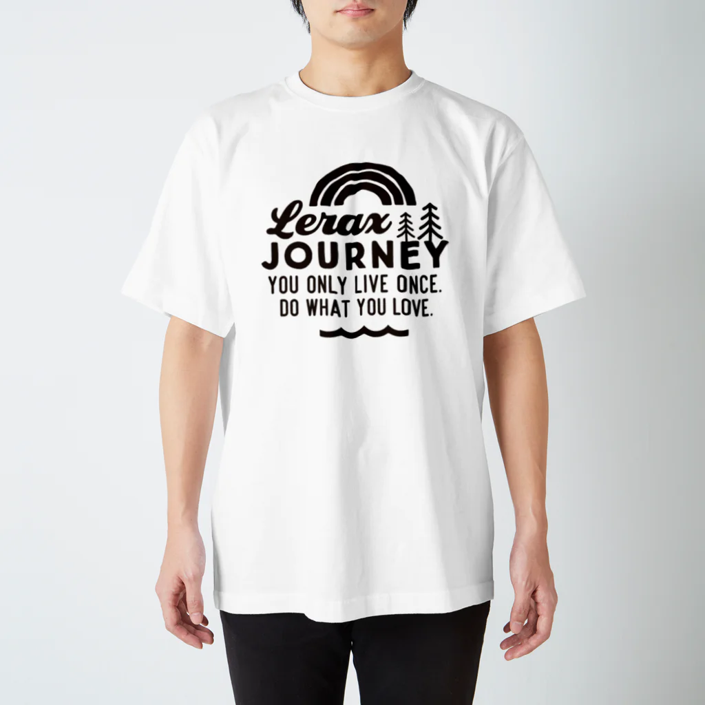 LERAXのLERAX JOURNEY T BLACK Regular Fit T-Shirt