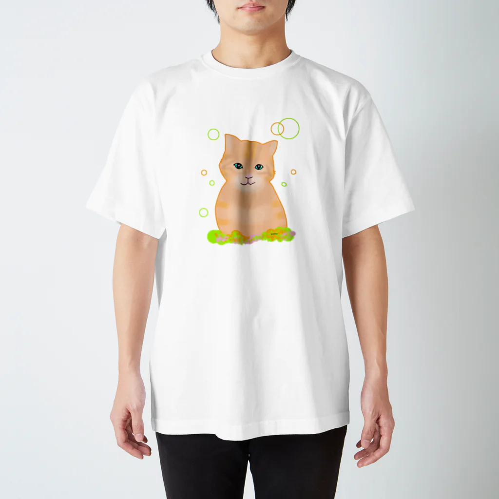 greetenの癒し猫　茶トラ スタンダードTシャツ