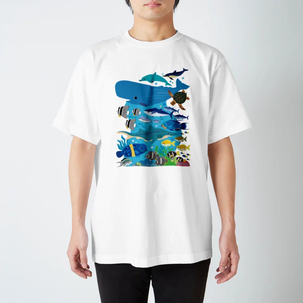 みなとまち層の小笠原の海洋生物A スタンダードTシャツ