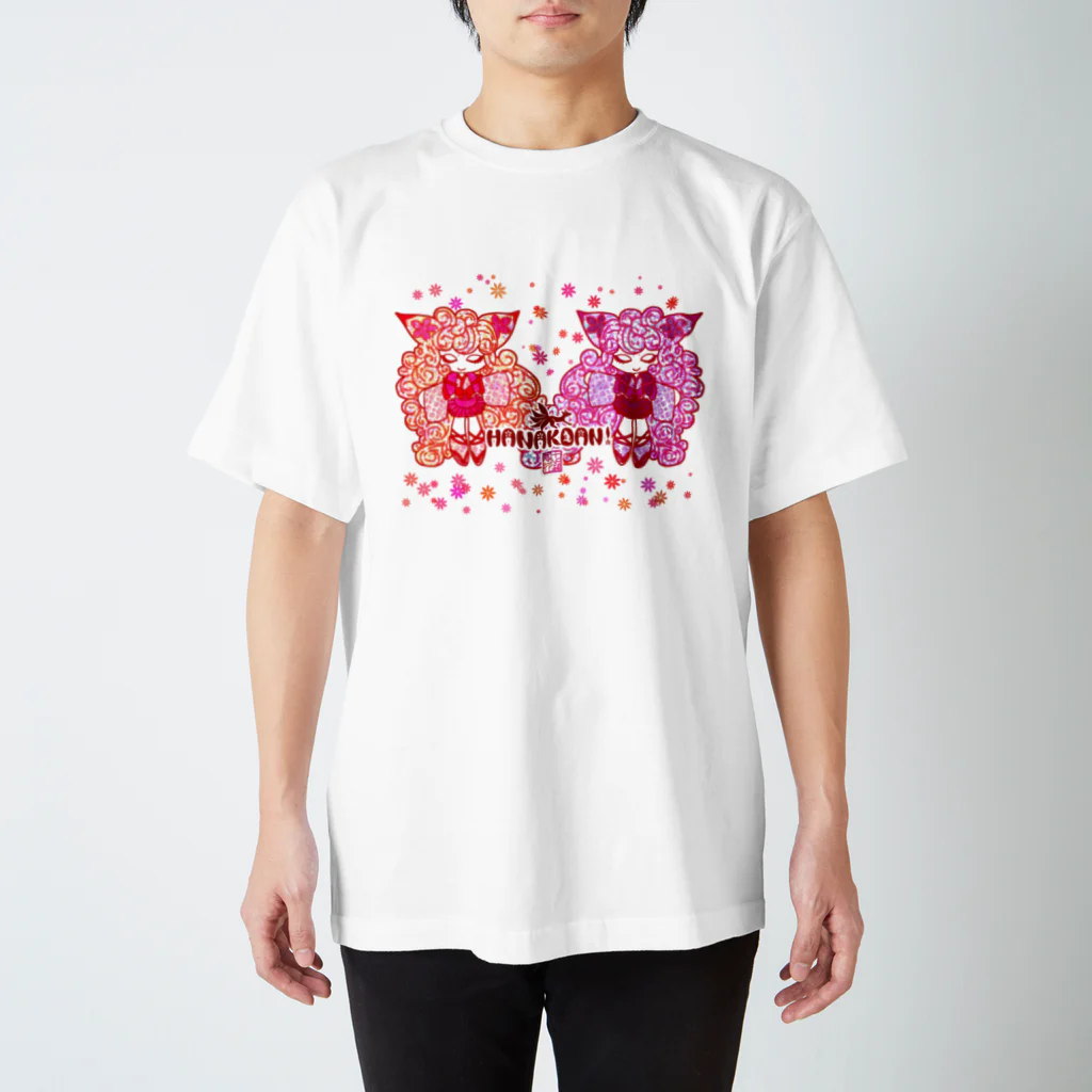 ❀花狐庵❀-HanaKoAn-の❀花狐庵❀ "Fox❀girls" スタンダードTシャツ