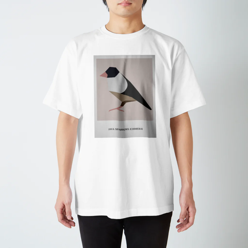 文鳥の背中のJAVA SPARROW (CHIMERA) スタンダードTシャツ