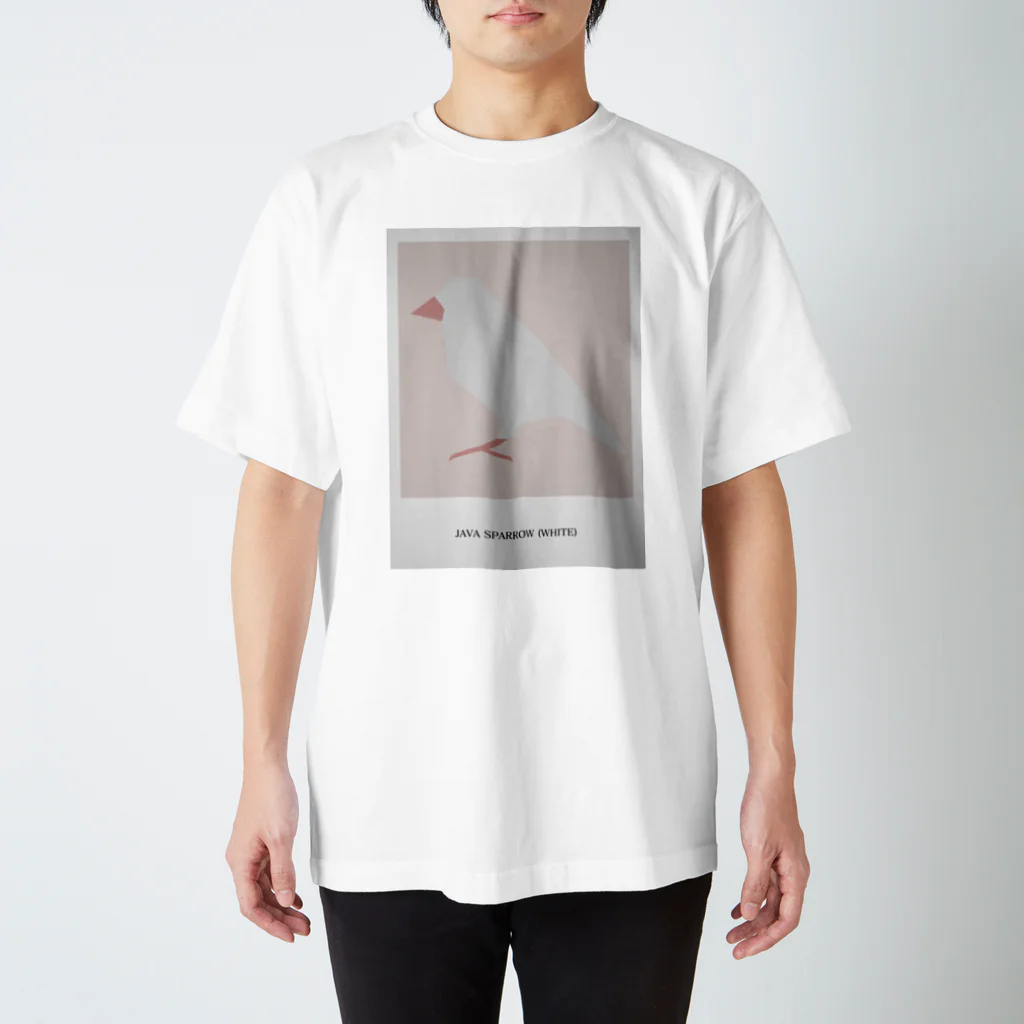 文鳥の背中のJAVA SPARROW (WHITE) Regular Fit T-Shirt
