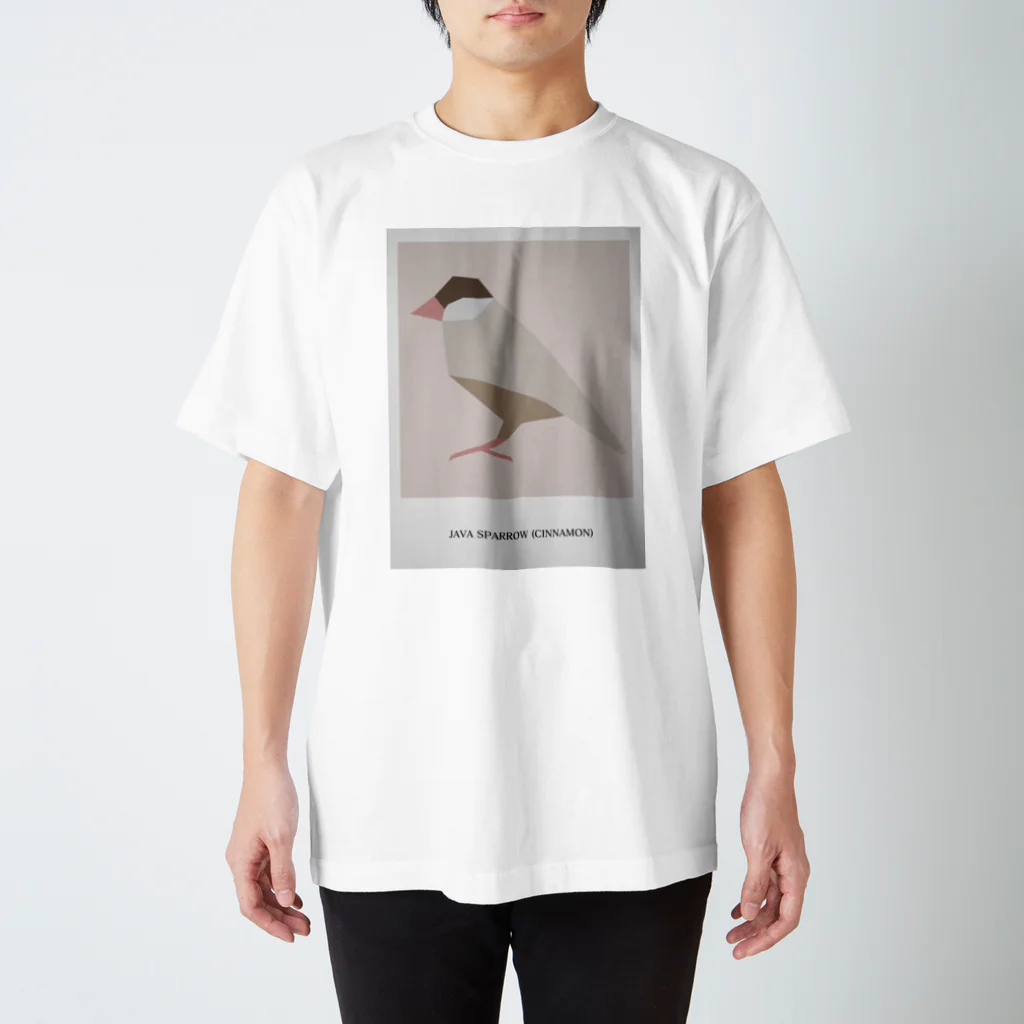 文鳥の背中のJAVA SPARROW (CINNAMON) スタンダードTシャツ