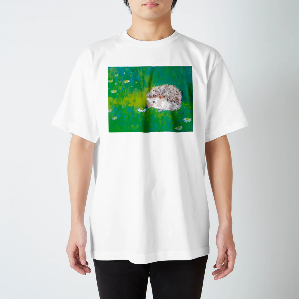 せど はるなのSUZURI shopのハリネズミ Regular Fit T-Shirt