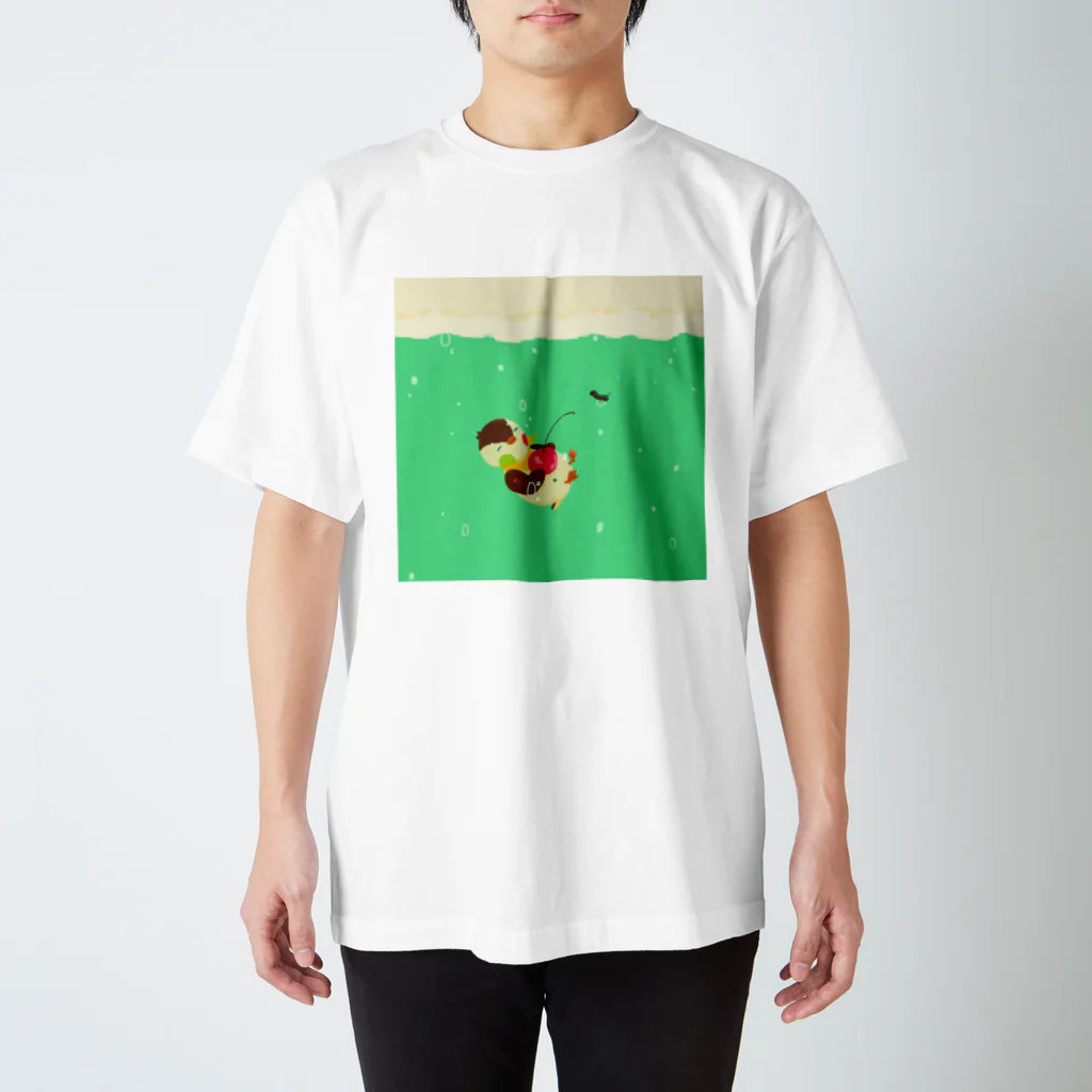 月見里 雀 -yamanashi suzume-のクリームソーダ雀 Regular Fit T-Shirt
