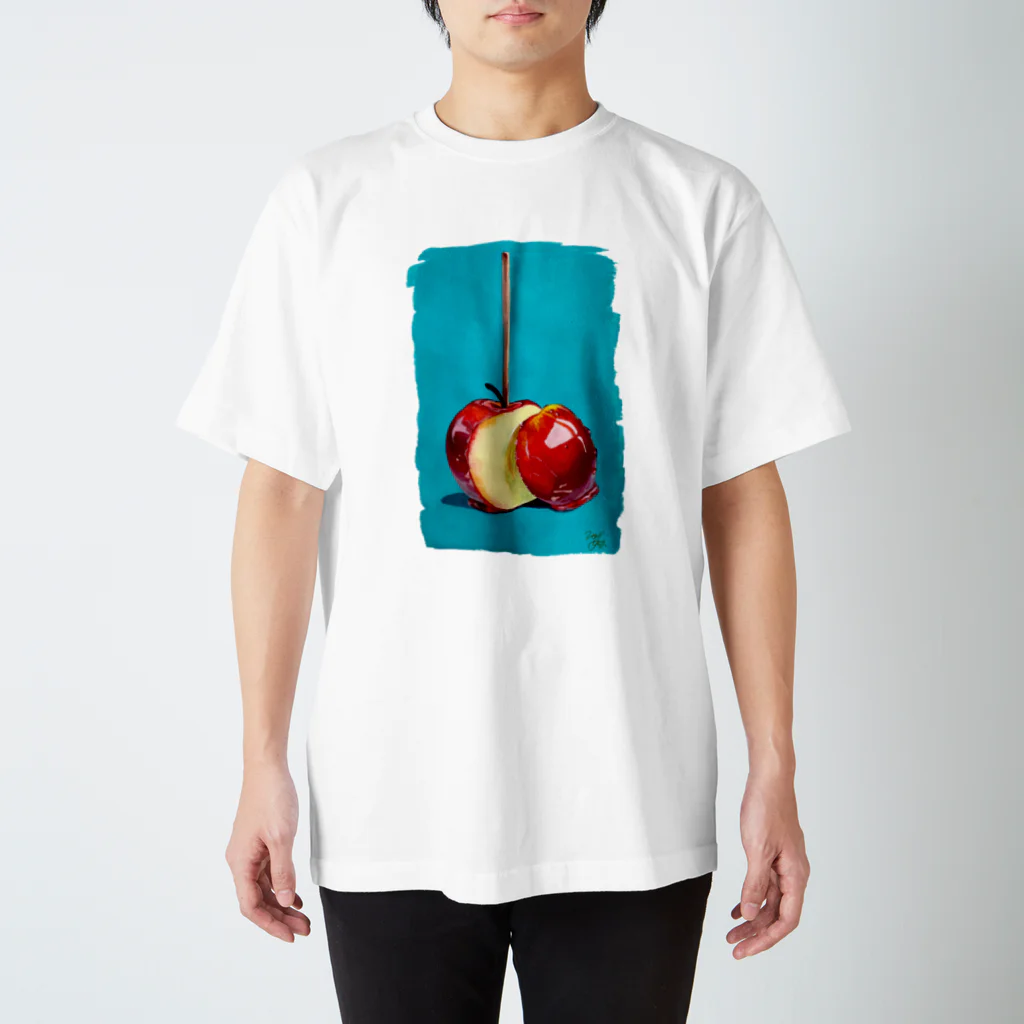 odds&endsの絵の具で描いたレトロリンゴ飴 スタンダードTシャツ