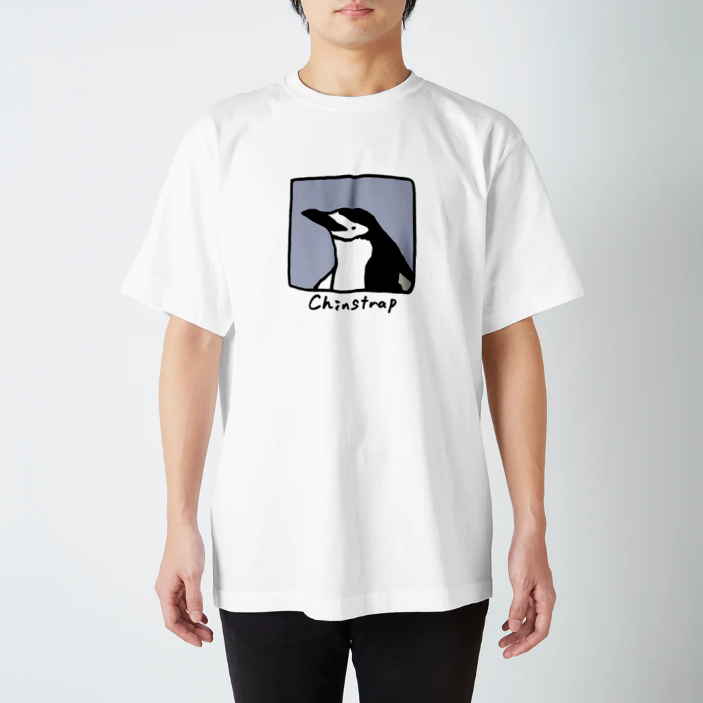 わたぬき けいのヒゲペンギン(フレーム) スタンダードTシャツ