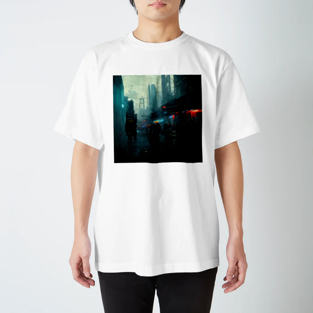 Cyber ChickenのRainy City スタンダードTシャツ