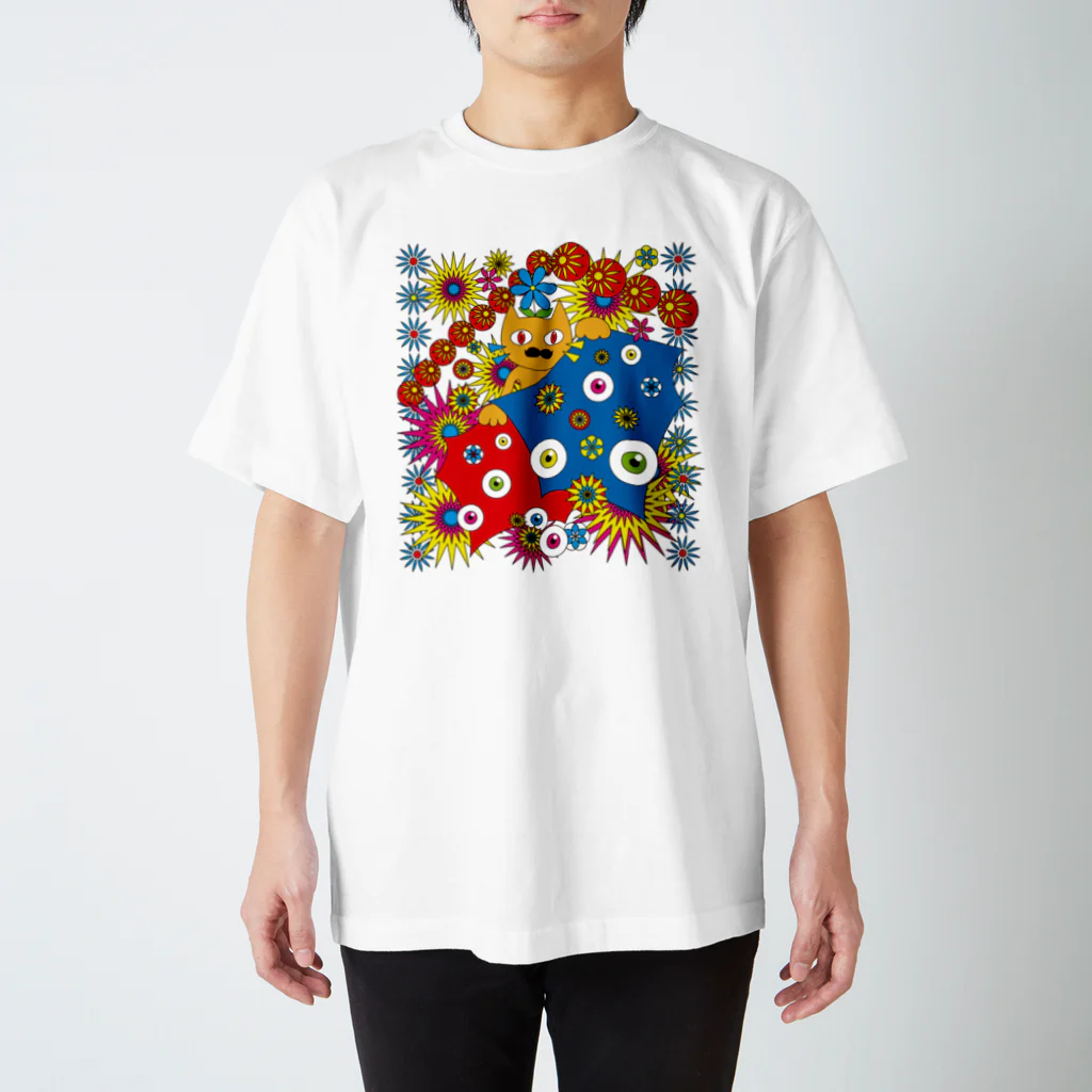 MINIMUMのカラフルネコ様 スタンダードTシャツ