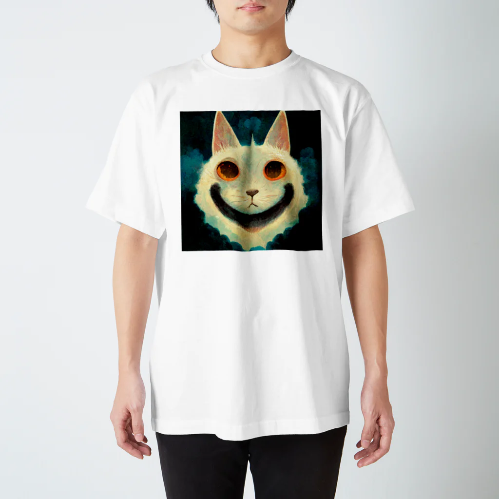 xsotaショップの世界の終わりに微笑む猫 スタンダードTシャツ