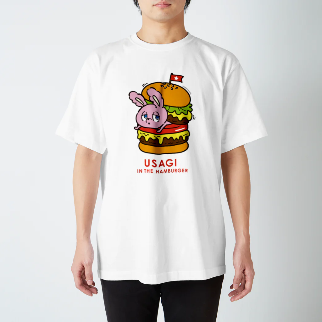 YUMEのUSAGI IN THE HAMBURGER Regular Fit T-Shirt