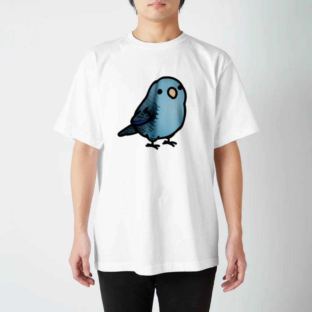 Cody the LovebirdのChubby Bird サザナミインコ　ブルー Regular Fit T-Shirt