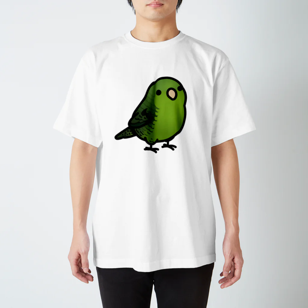 Cody the LovebirdのChubby Bird サザナミインコ　グリーン Regular Fit T-Shirt