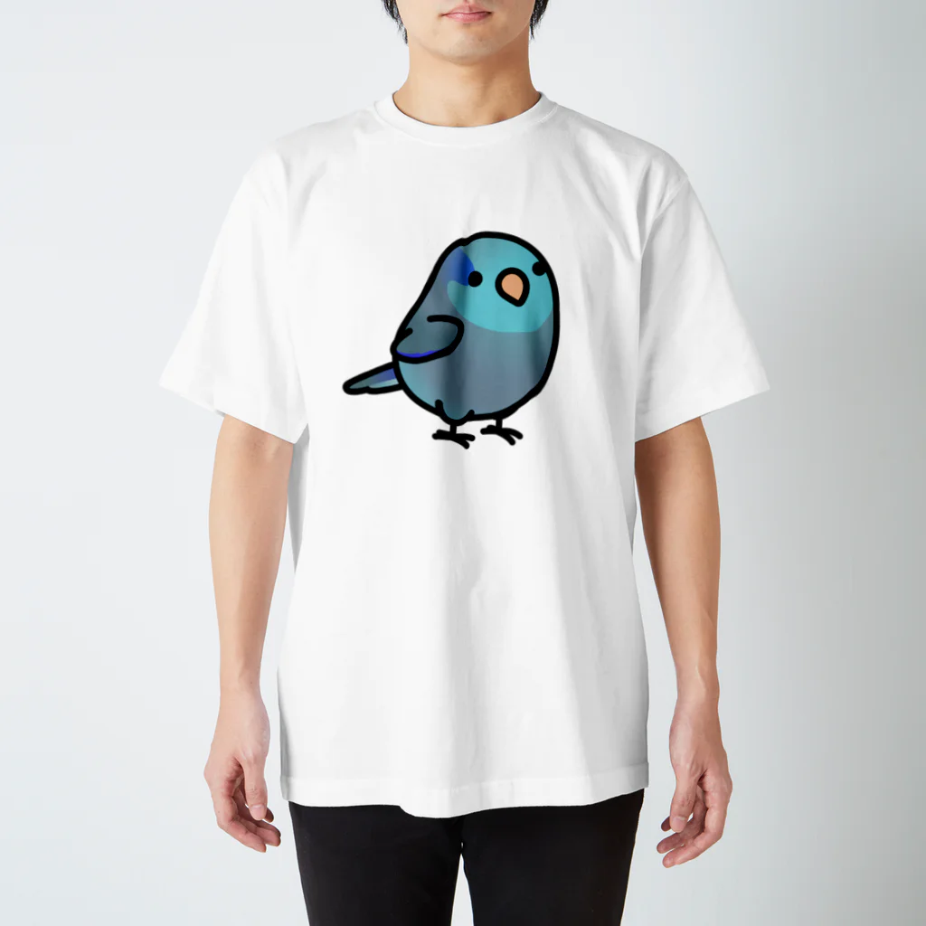 Cody the LovebirdのChubby Bird マメルリハ　ブルー 티셔츠