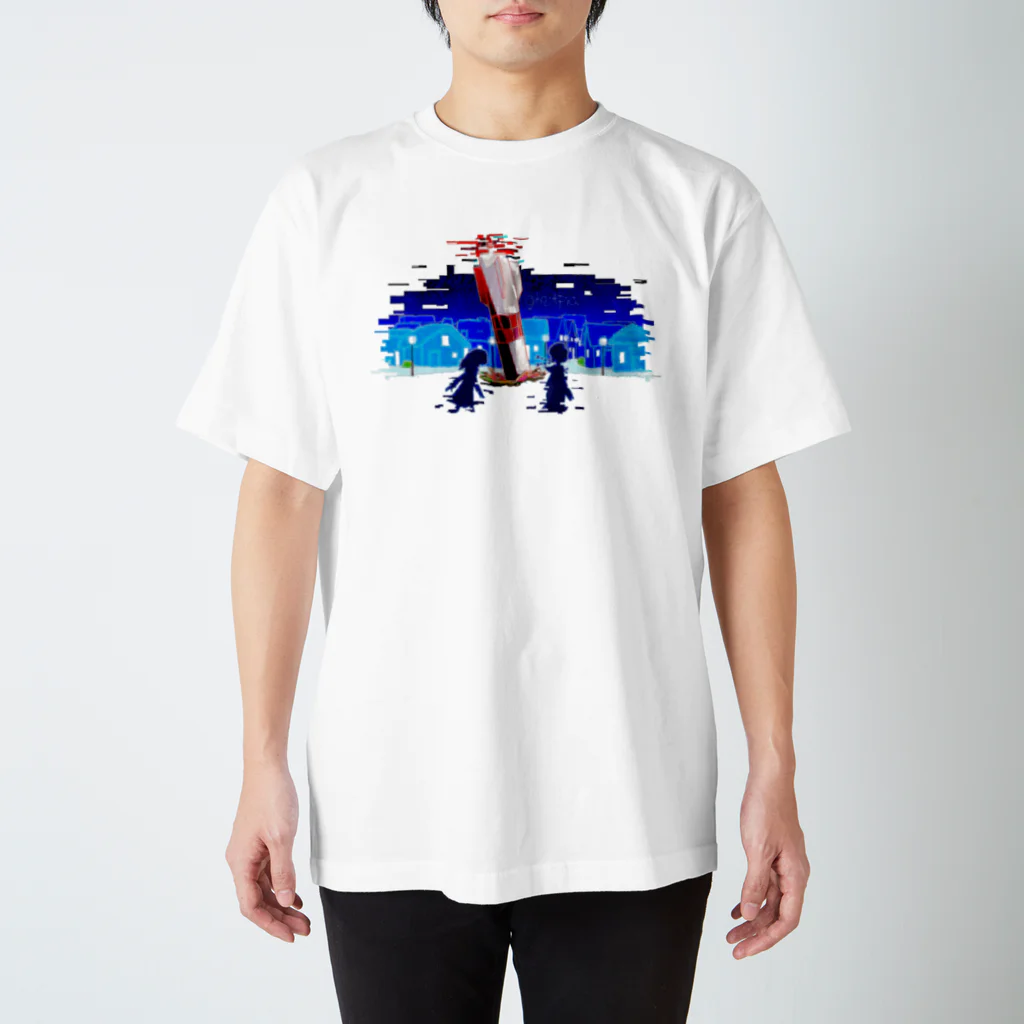 超水道のghostpia ショートスリーブTシャツ 【夜中の散歩】 Regular Fit T-Shirt