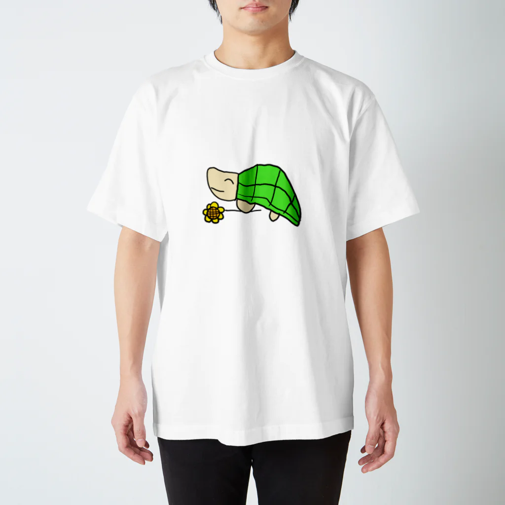 えかきにゃんこのお店♪のかめさん スタンダードTシャツ