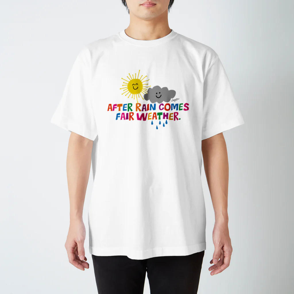 おべともショップの雨降って地固まる（カラフル） スタンダードTシャツ