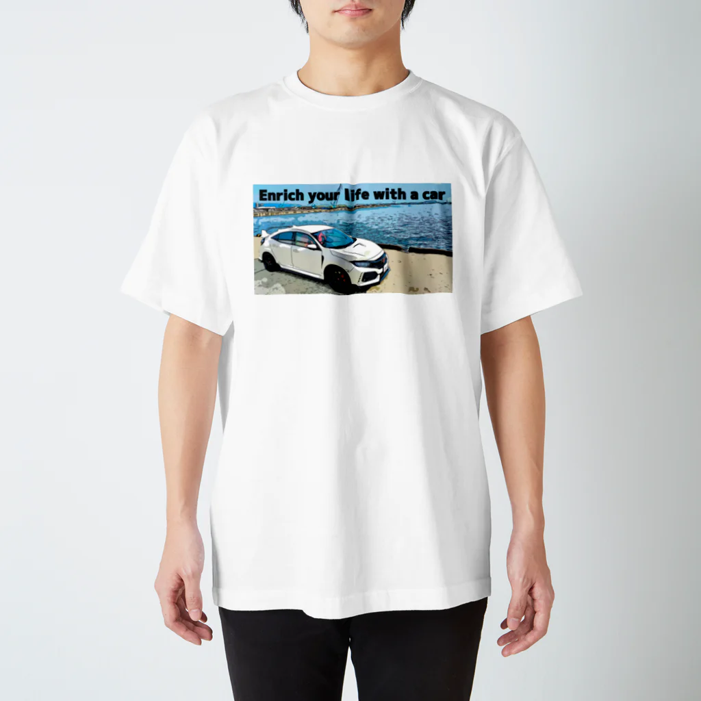 FK7 HONDAのスポーツカーTシャツ スタンダードTシャツ