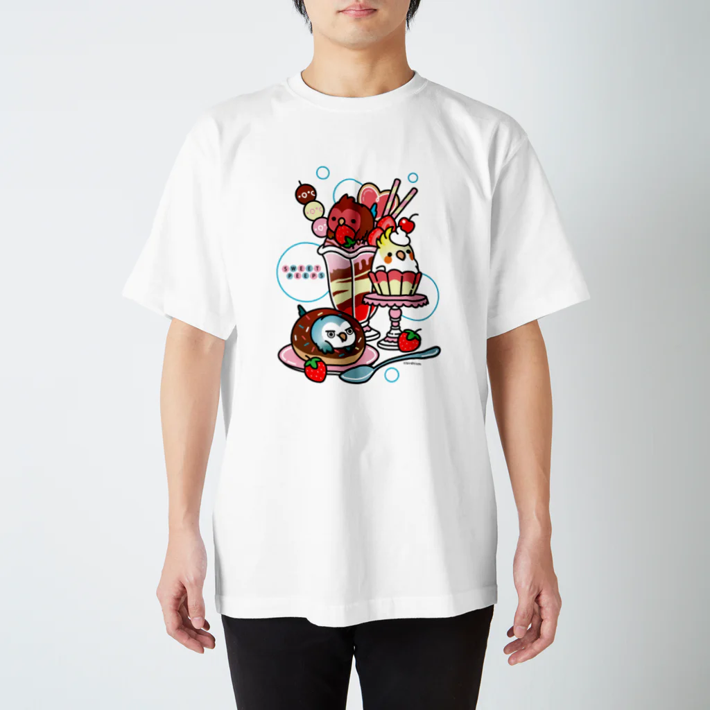 Cody the LovebirdのChubby Bird インコ　スウィーツ　Cody the Lovebird　コザクラインコ　オカメインコ Regular Fit T-Shirt