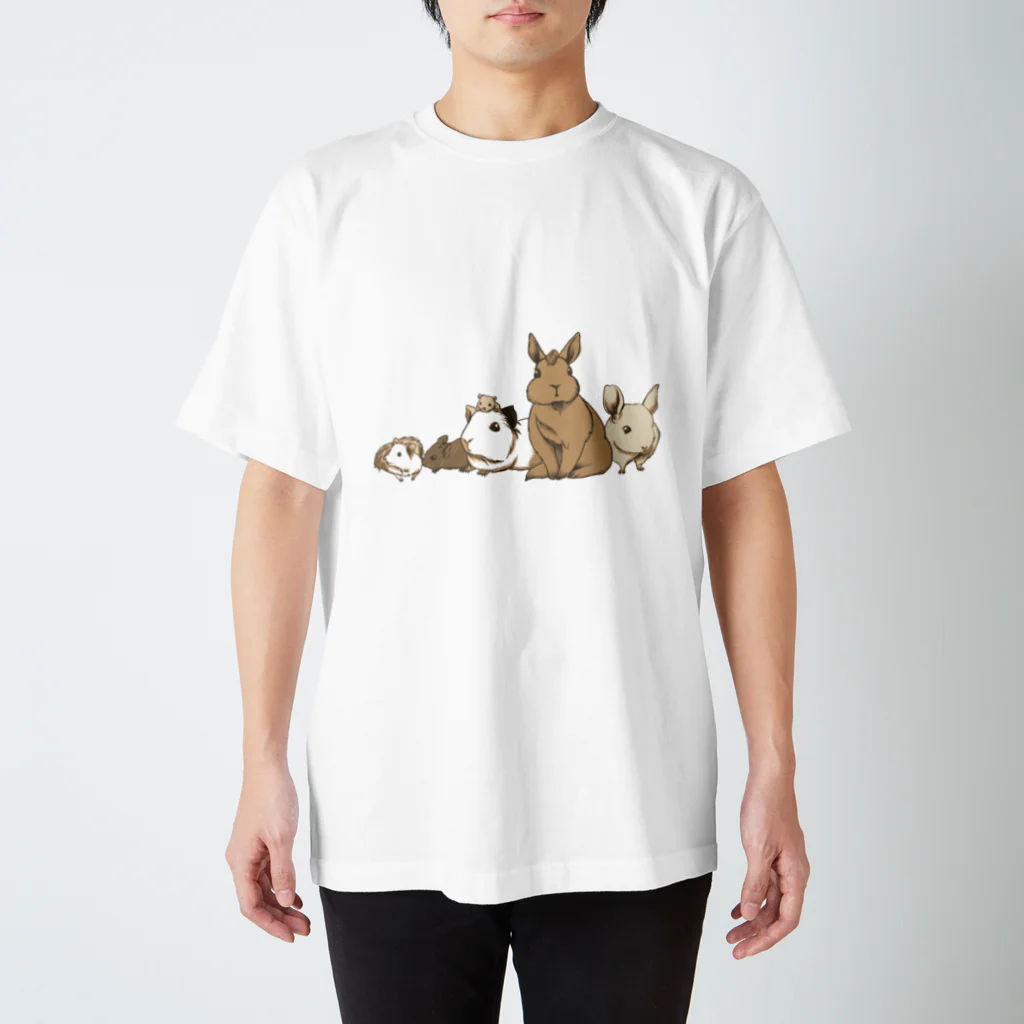 Lichtmuhleの小動物ランド(セピア) スタンダードTシャツ