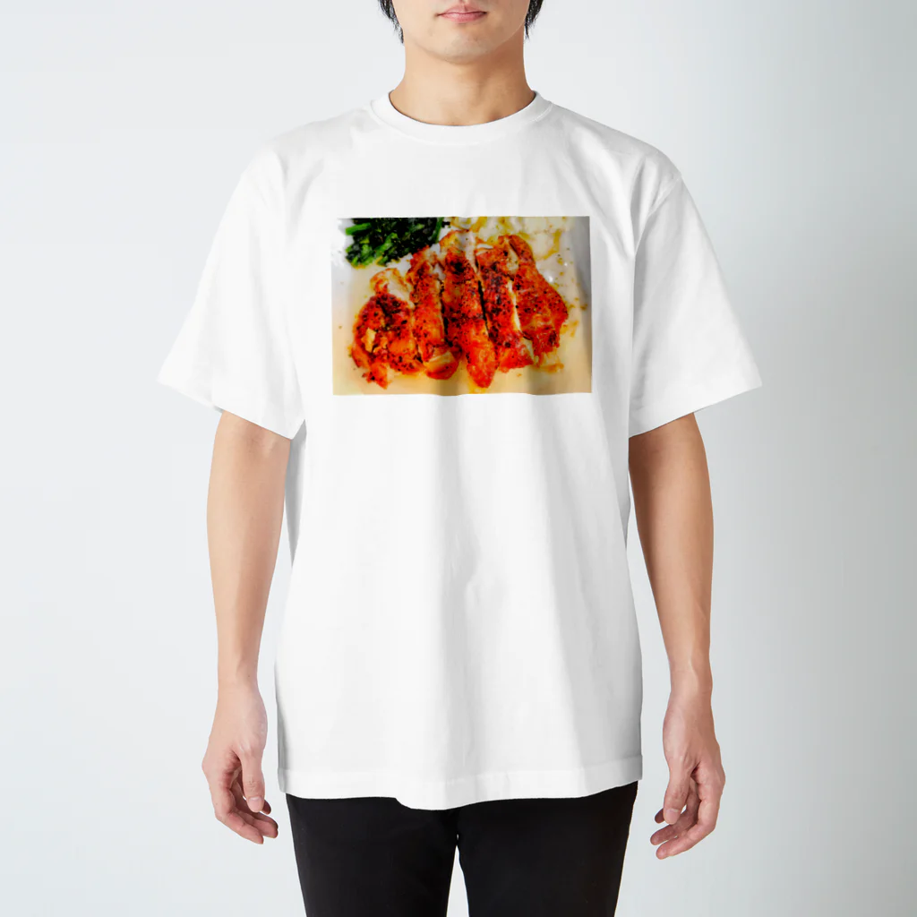 暗号資産と食べ物のチキンステーキ スタンダードTシャツ