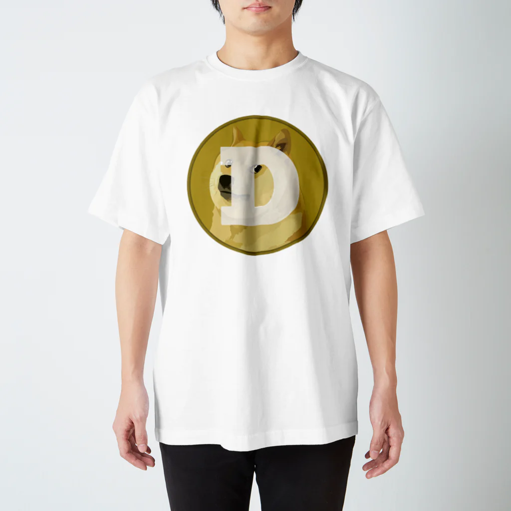 暗号資産と食べ物の仮想通貨　Dogecoin　ドージコイン スタンダードTシャツ