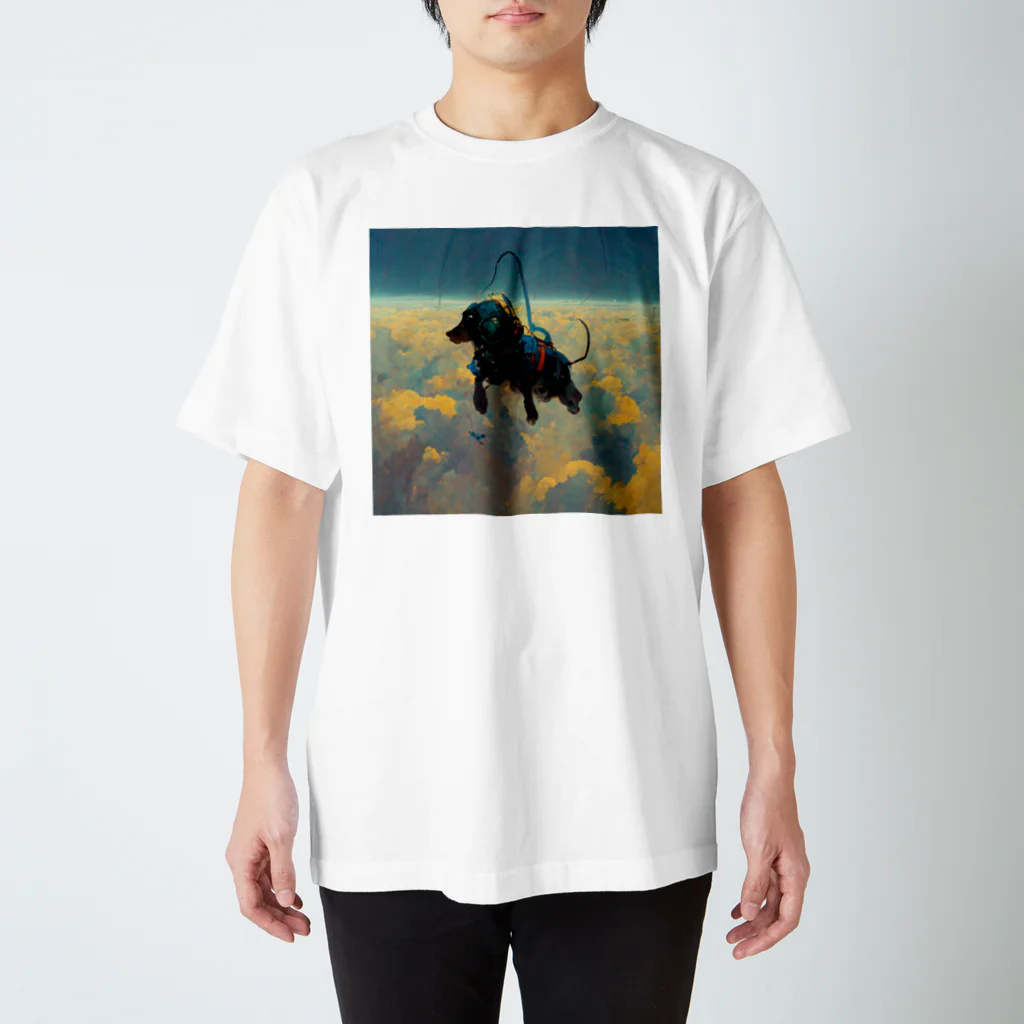 しまんちゅのA dog skydiving スタンダードTシャツ