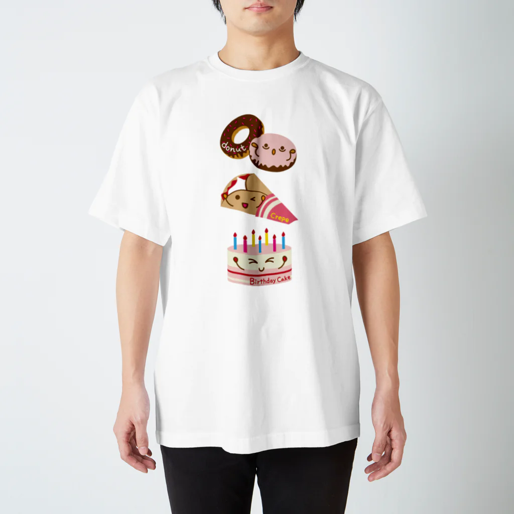 フォーヴァのスイーツタイム－ドーナッツ・クレープ・誕生日ケーキ－sweets time－スイーツタイム－ スタンダードTシャツ
