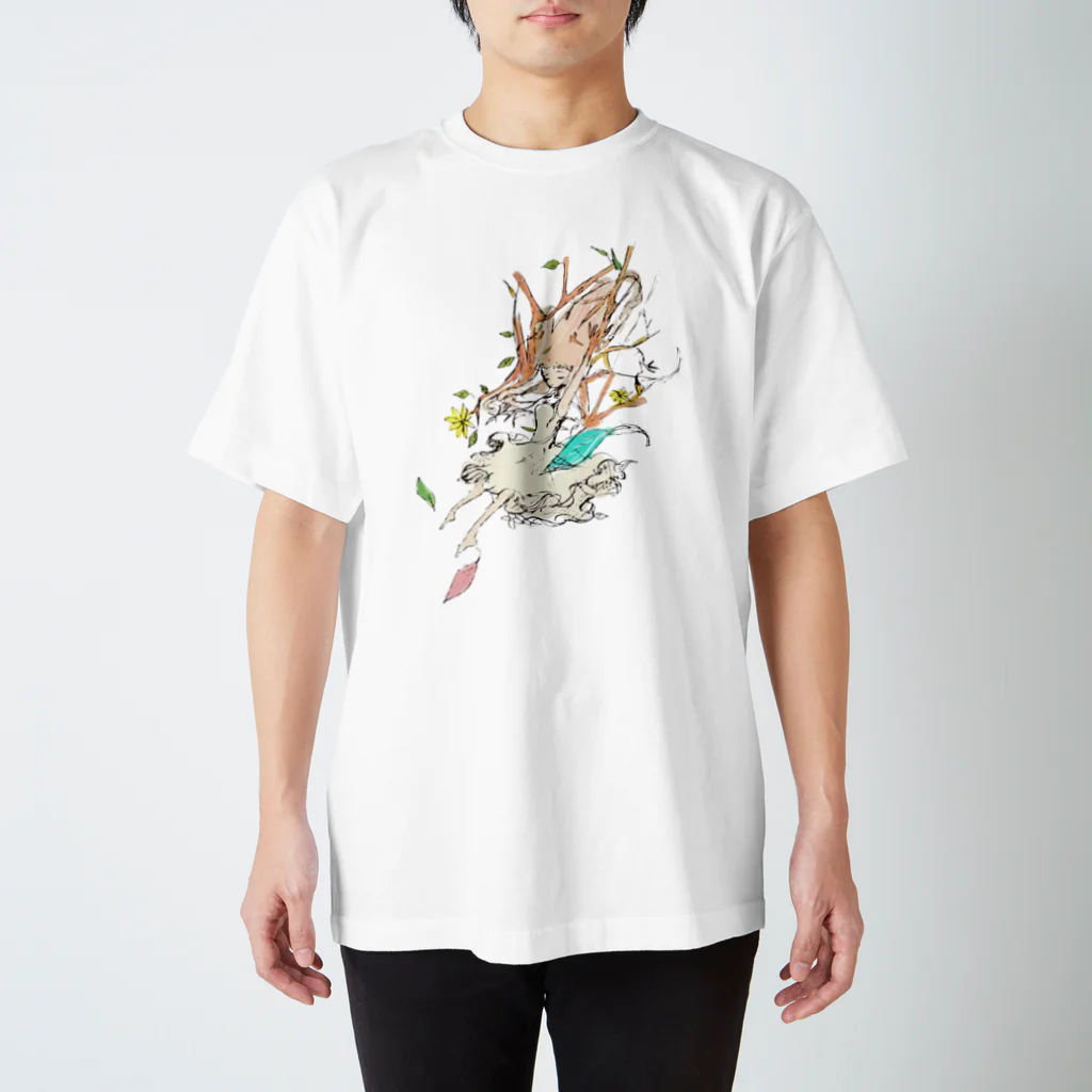 GRICOの木々になる少女 Regular Fit T-Shirt