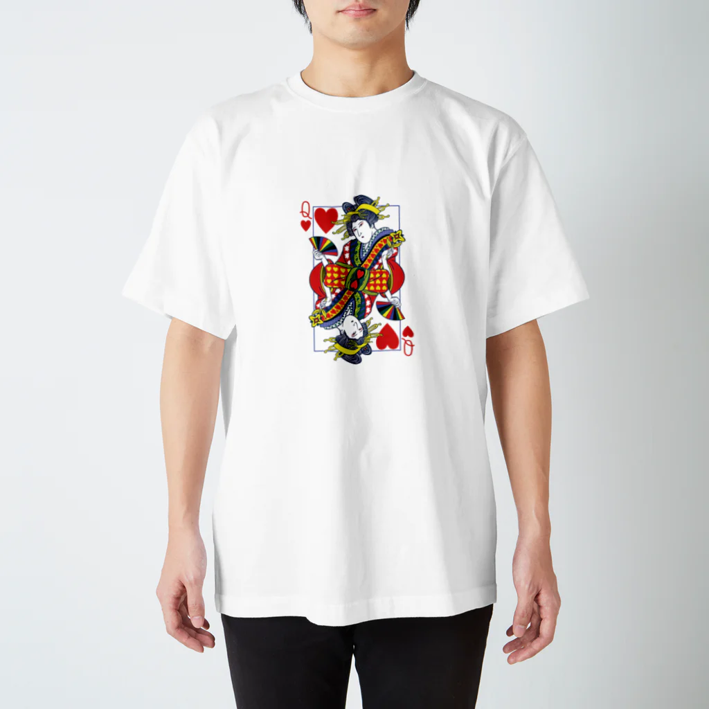 浮世絵はんの浮世絵トランプ/クイーン Regular Fit T-Shirt