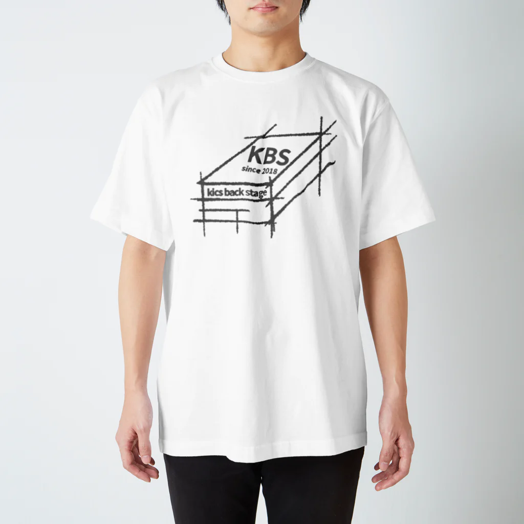 kicsbackstageのshoe box white/black Regular Fit T-Shirt