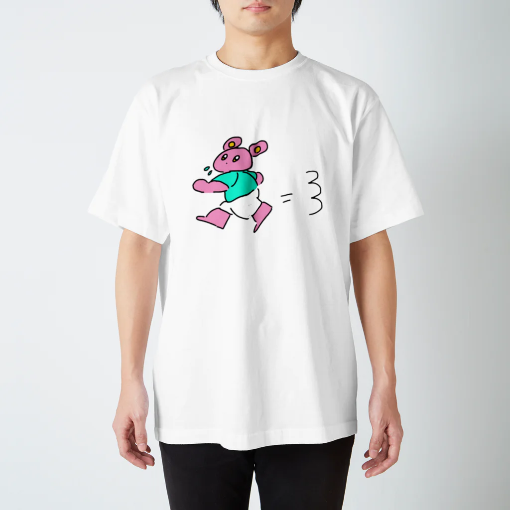 ビビッの走るうさぎ Regular Fit T-Shirt