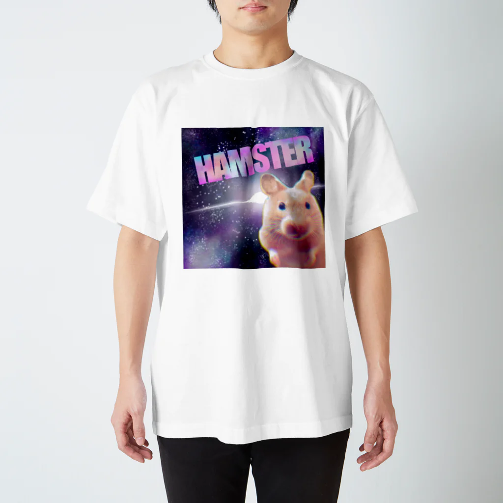 ハムスターが主なS.Hのスペースハムスター スタンダードTシャツ