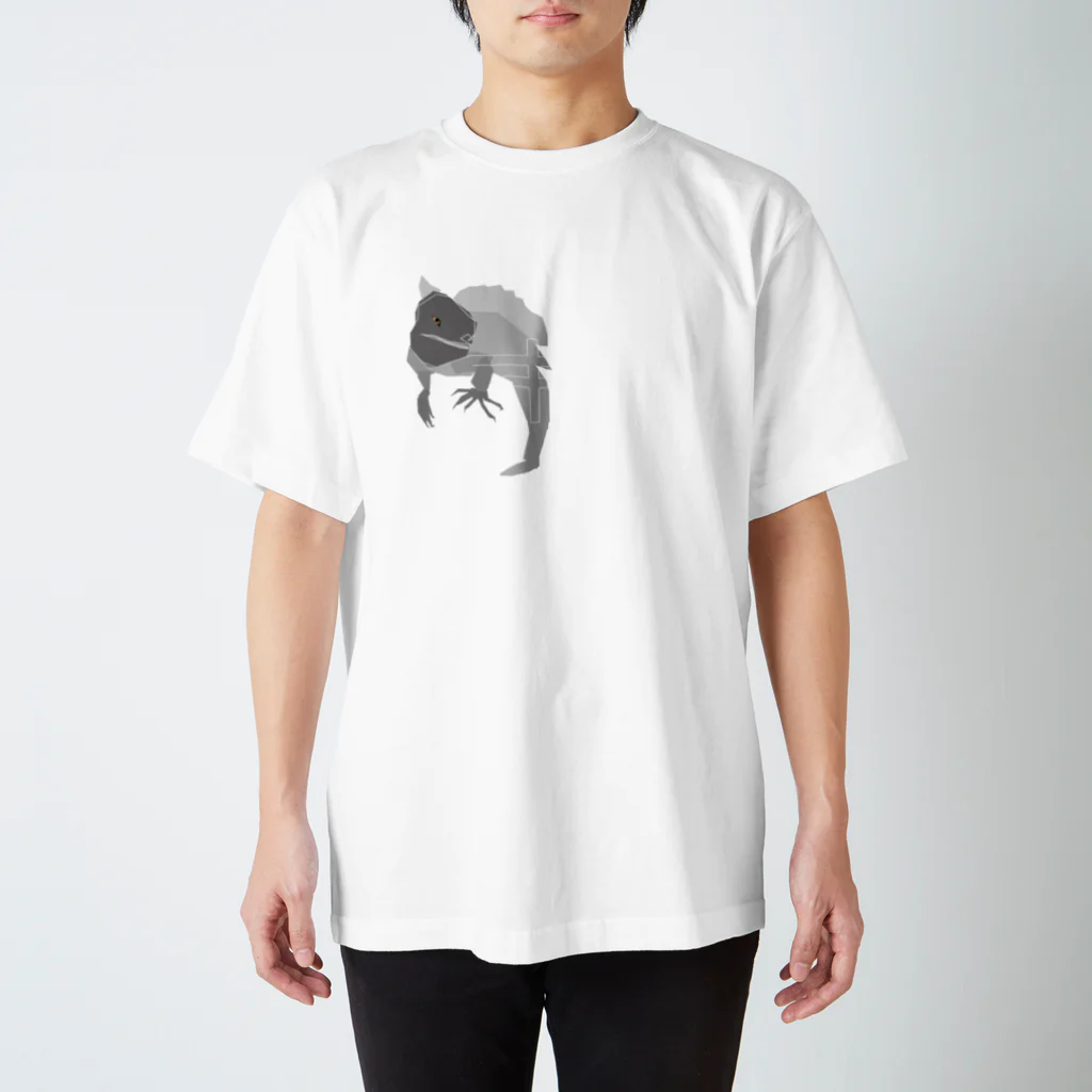 狛霧のギタイ_grey Regular Fit T-Shirt