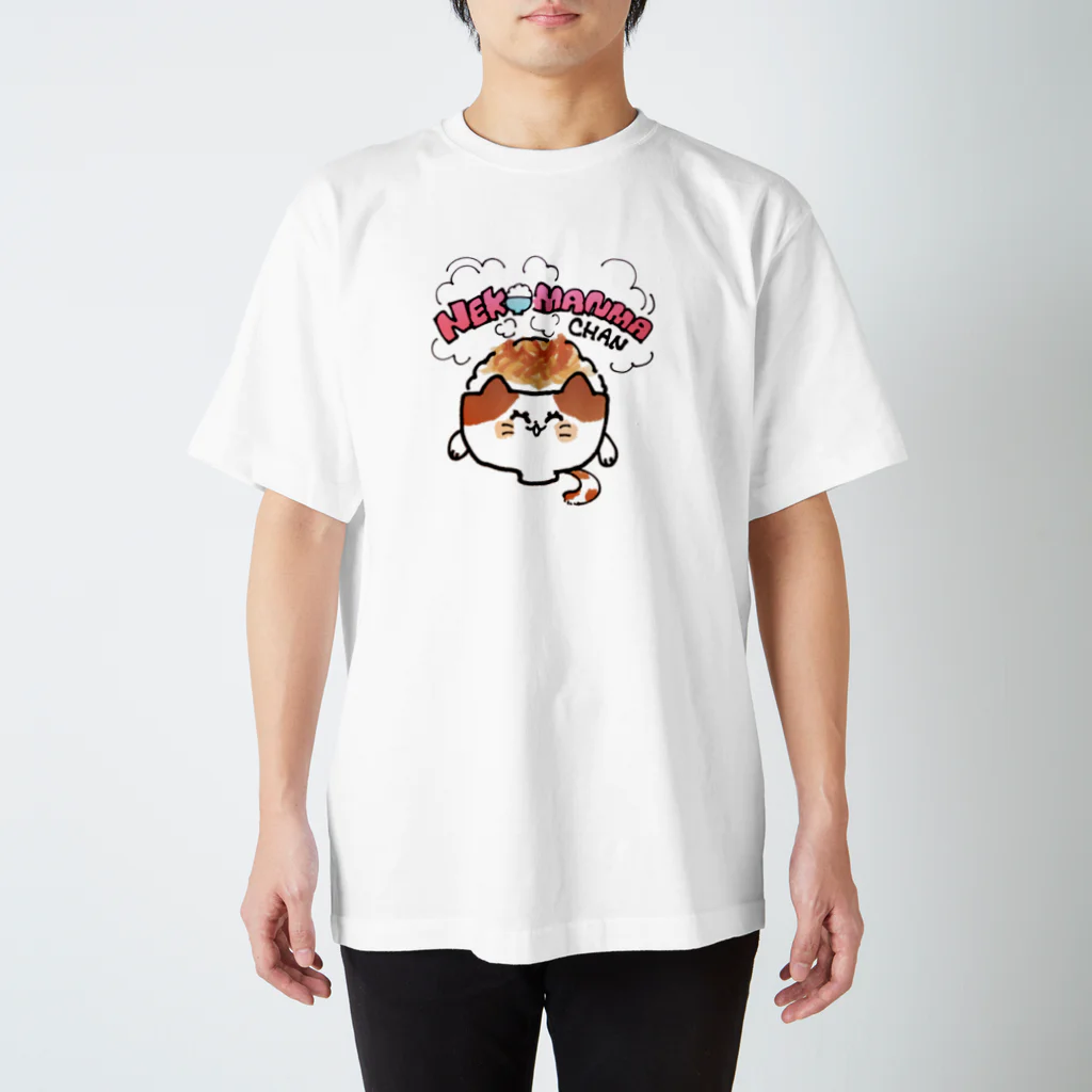 akioco’s character goodsのねこまんまちゃん Regular Fit T-Shirt