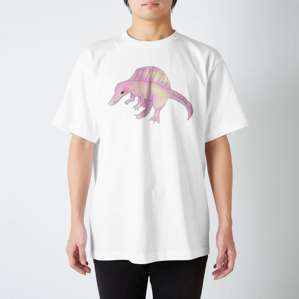 クラゲ座の海月堂の桃色スピノサウルス スタンダードTシャツ