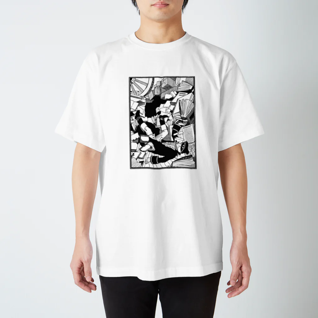 Saza-nami Antique designの本の海 スタンダードTシャツ