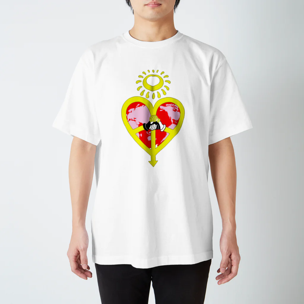 Takayuki HibinoのPeace Heart & handshake  スタンダードTシャツ