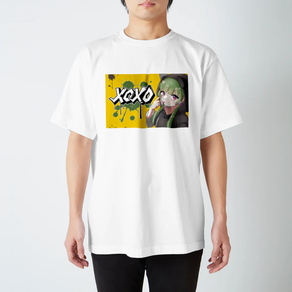 Buddhismの【表イラスト】xoxoシリーズVer.YELLOW Regular Fit T-Shirt