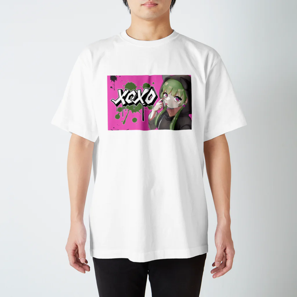 Buddhismの【表イラスト】xoxoシリーズVer.PINK スタンダードTシャツ