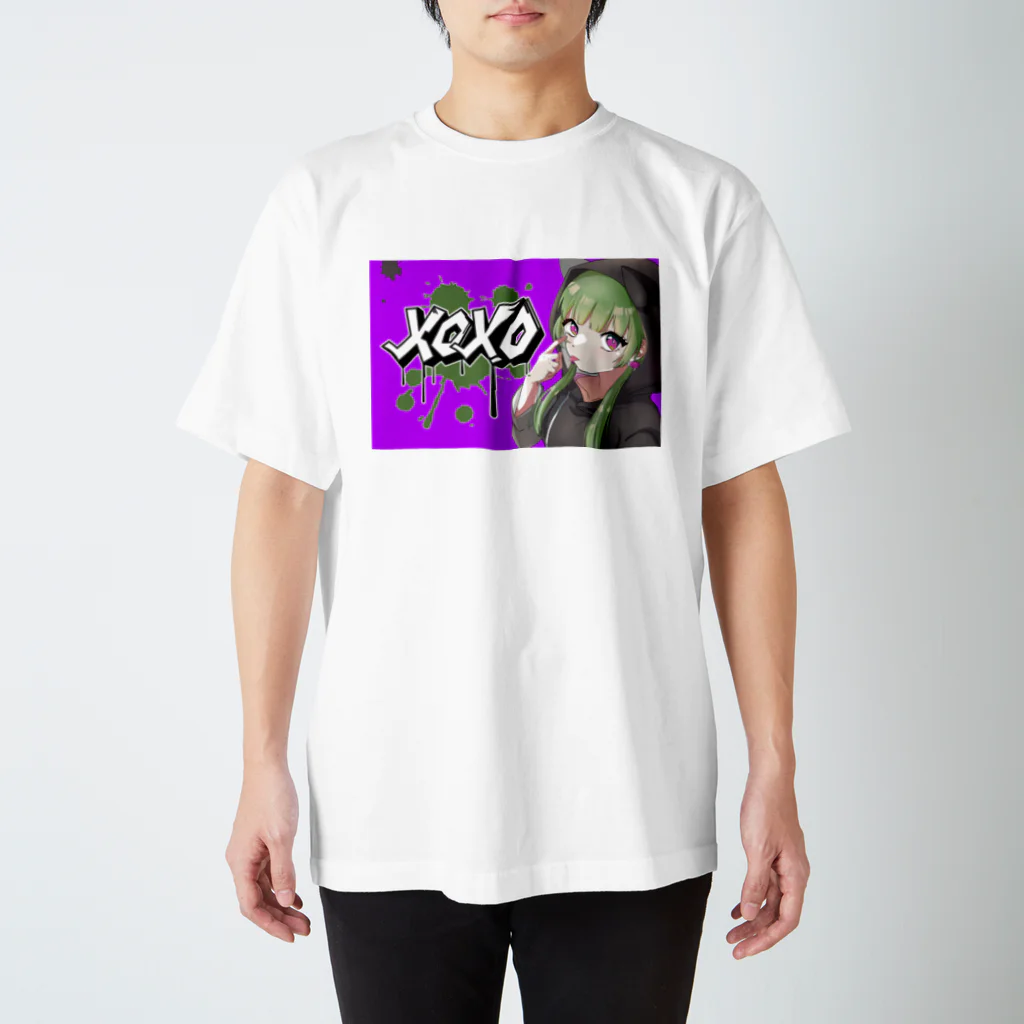 Buddhismの【表イラスト】xoxoシリーズVer.PURPLE スタンダードTシャツ