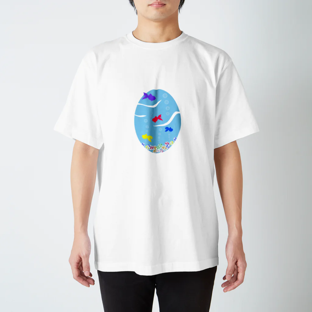 花籠の金魚とビー玉 スタンダードTシャツ