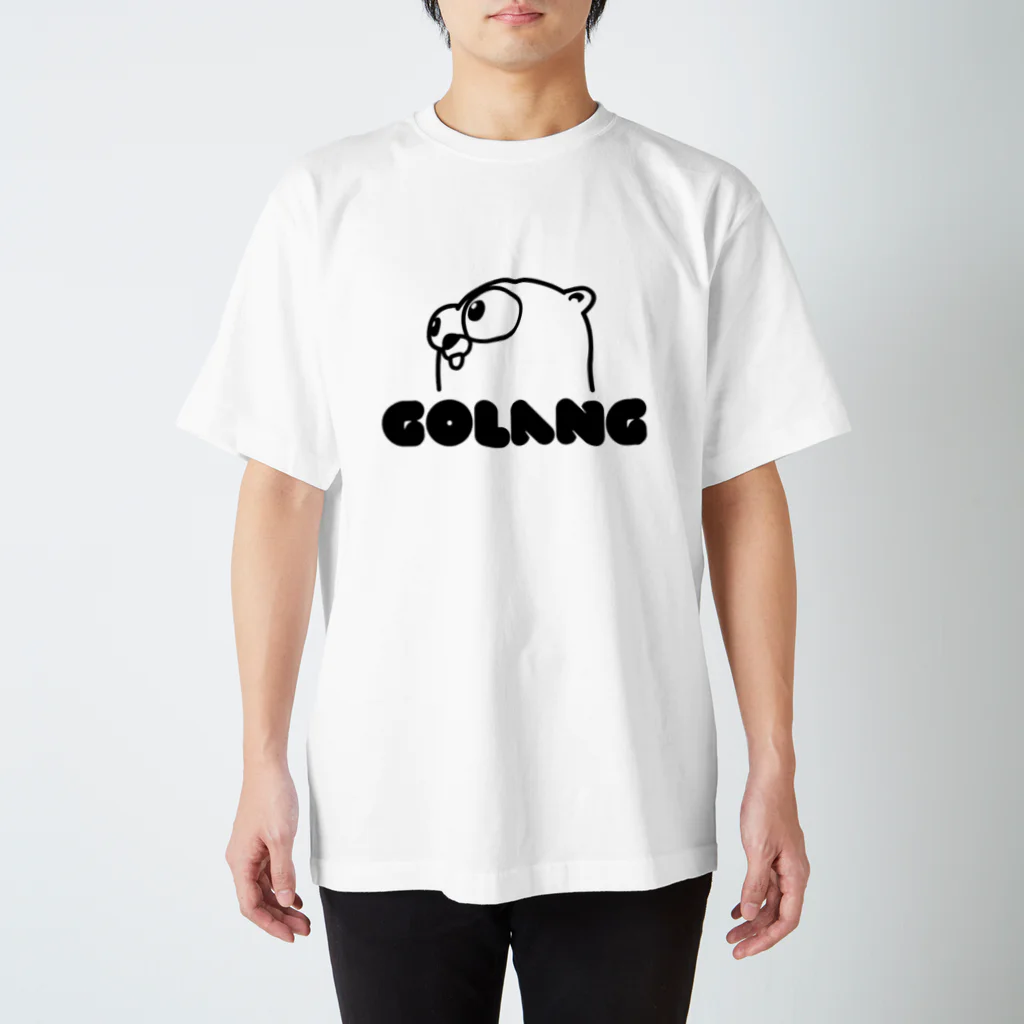 tenntenn ʕ ◔ϖ◔ʔ ==GoのGopher side スタンダードTシャツ