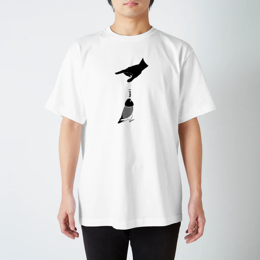 CHUNのお手てのタクシー　ボタンインコ2 スタンダードTシャツ