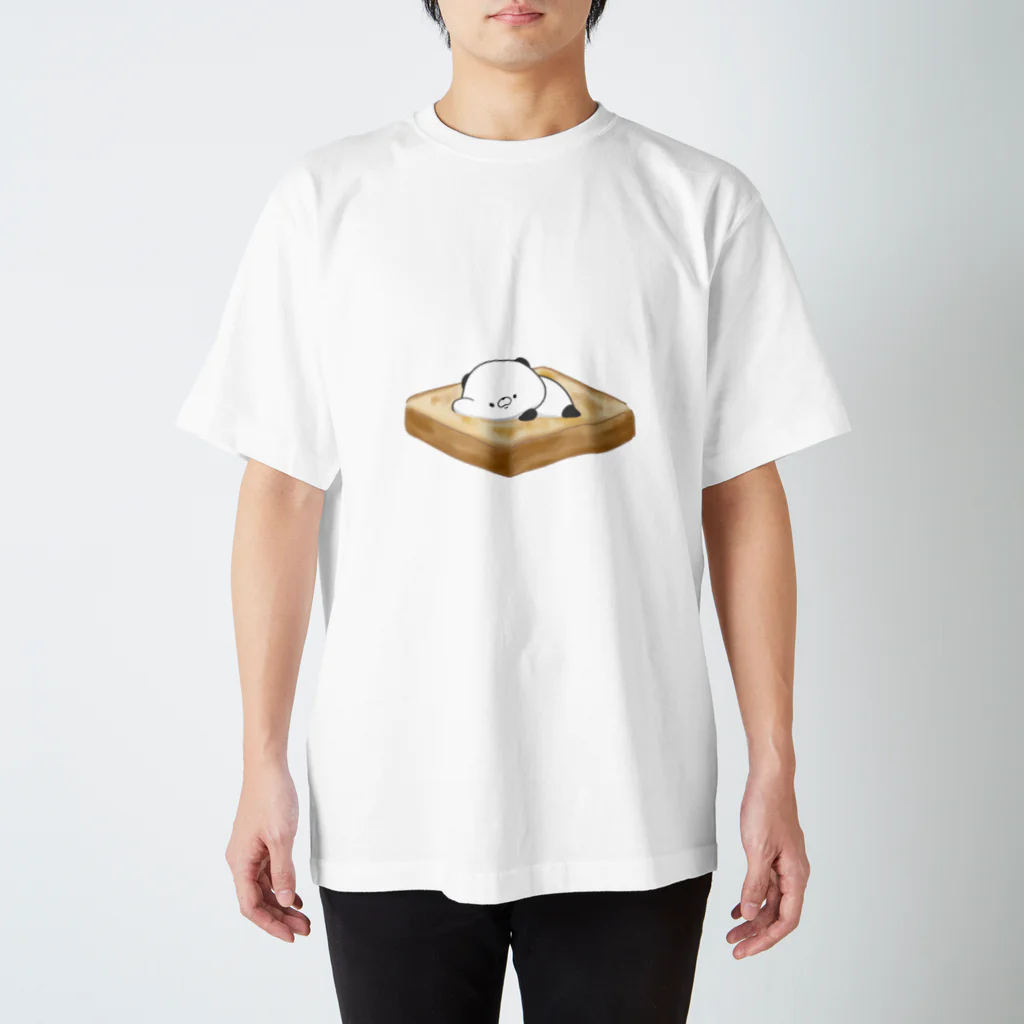 こころにパンダのパンにパンダのせる スタンダードTシャツ